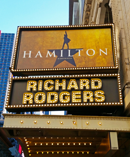 Hamilton Poster Richard Rodgers Theatre - Image by Joseph M. Arseneau